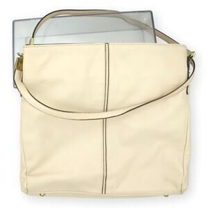 Anne Klein Cream Crossbody Leather Handbag